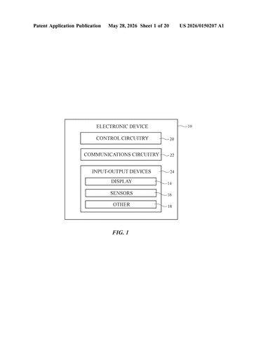 Apple Patents a Hinge That Keeps a Foldable Phone Folding Smoothly patent drawing, sheet 1