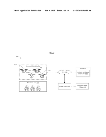 IBM Patents an AI System That Sends Drones to Fight Fires With Sound patent drawing, sheet 3