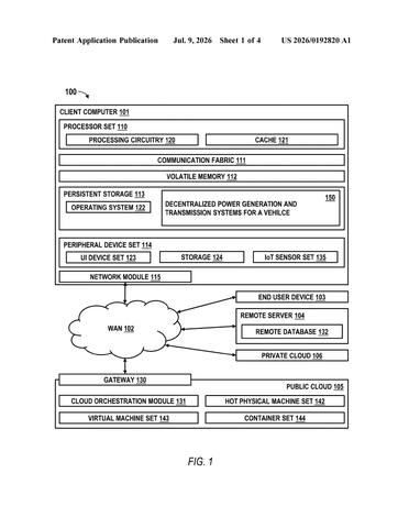 IBM Files Patent for Cars That Beam Power Wirelessly to Each Wheel patent drawing, sheet 1
