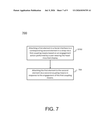 Meta Patents a Snap-On Face Cushion That Detaches From VR Headsets patent drawing, sheet 7