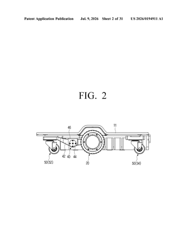 Samsung Patents a Robot That Shakes Its Own Wheels Free When It Gets Stuck patent drawing, sheet 2