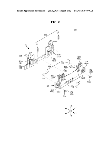 Samsung Patent: Hidden Sensors Reposition Automatically When Display Bezel Is Swapped patent drawing, sheet 8