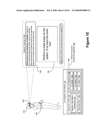Meta Files Patent for Wearable Tech That Learns to Shorten Typing Sequences patent drawing, sheet 5