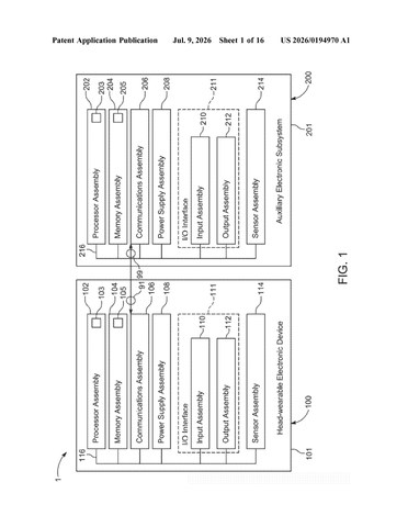 Apple Patent Reveals a Head-Worn Device That Reads Your Face to Control It patent drawing, sheet 1