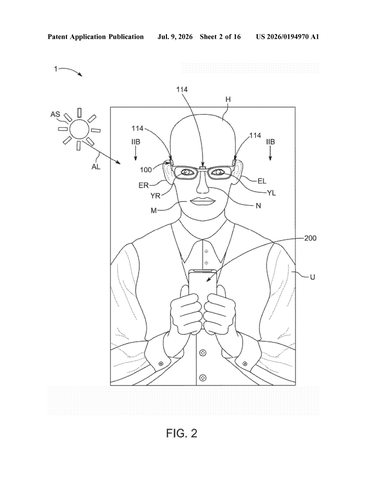 Apple Patent Reveals a Head-Worn Device That Reads Your Face to Control It patent drawing, sheet 2
