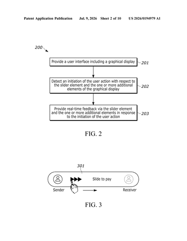 Google Patents a Payment Slider That Reacts Live as You Swipe patent drawing, sheet 2