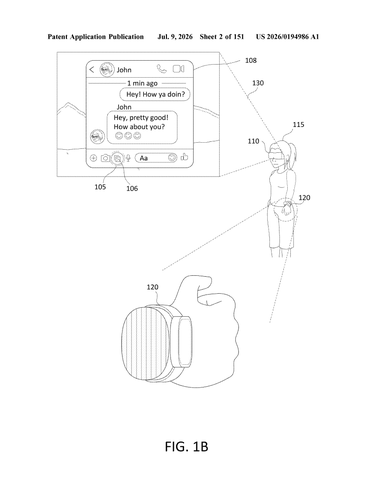 Meta Patent Lets Pinch-and-Twist Wrist Gestures Control Smart Glasses Volume patent drawing, sheet 2