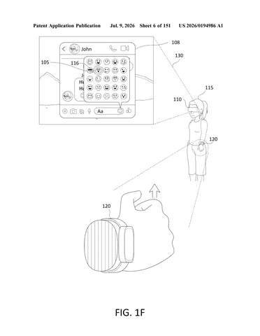 Meta Patent Lets Pinch-and-Twist Wrist Gestures Control Smart Glasses Volume patent drawing, sheet 6