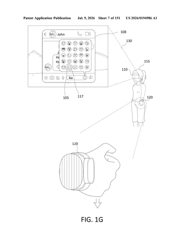 Meta Patent Lets Pinch-and-Twist Wrist Gestures Control Smart Glasses Volume patent drawing, sheet 7
