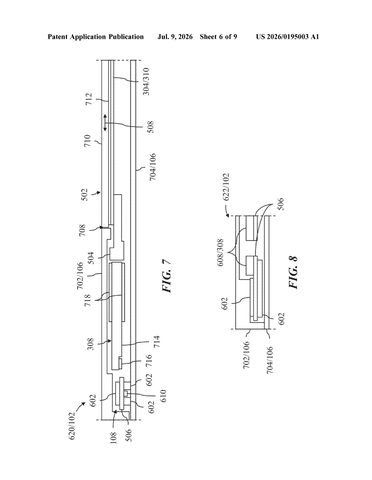 Apple Patents a Trackpad That Moves Its Haptic Motor Off to the Side patent drawing, sheet 6