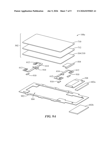 Apple Patents a Trackpad That Moves Its Haptic Motor Off to the Side patent drawing, sheet 7