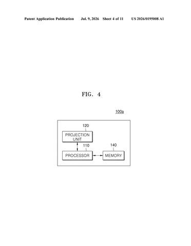 Samsung Patents a Projector That Knows If It’s Pointing at a Wall or Floor patent drawing, sheet 4