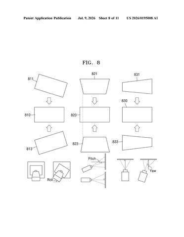 Samsung Patents a Projector That Knows If It’s Pointing at a Wall or Floor patent drawing, sheet 8