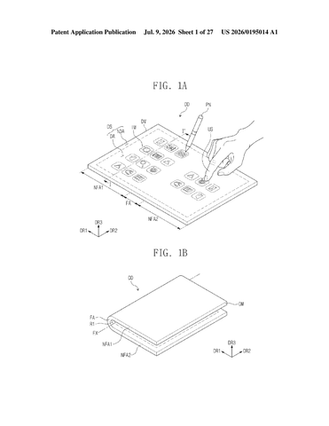 Samsung Patent Introduces Layered Electrode Design to Separate Pen and Touch Sensing patent drawing, sheet 1