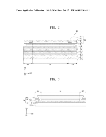 Samsung Patent Introduces Layered Electrode Design to Separate Pen and Touch Sensing patent drawing, sheet 2