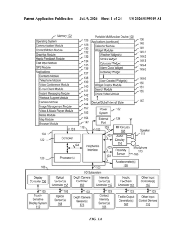Apple Patent Moves Keyboard Mode Indicators Directly Next to Your Cursor patent drawing, sheet 1