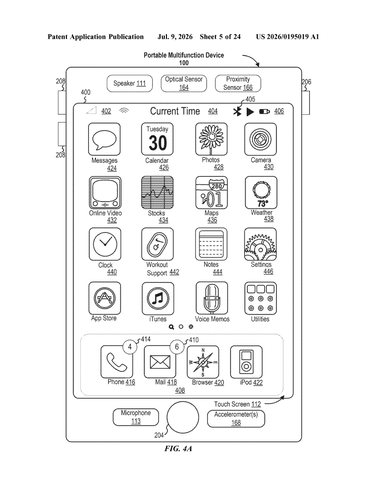 Apple Patent Moves Keyboard Mode Indicators Directly Next to Your Cursor patent drawing, sheet 5