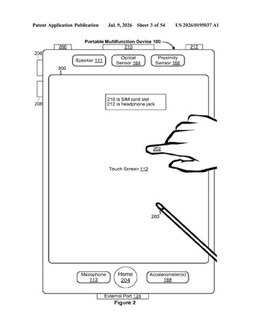 Apple Patents a Way to Control a Touchscreen Without Ever Touching It patent drawing, sheet 3