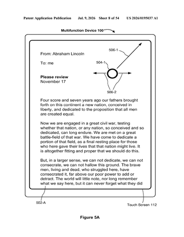 Apple Patents a Way to Control a Touchscreen Without Ever Touching It patent drawing, sheet 8