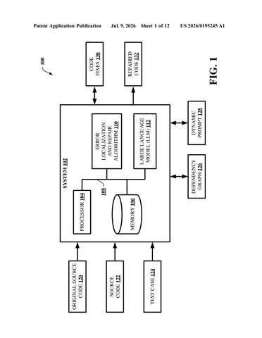 New IBM Patent Pinpoints Whether Bugs Live in Code or Tests patent drawing, sheet 1
