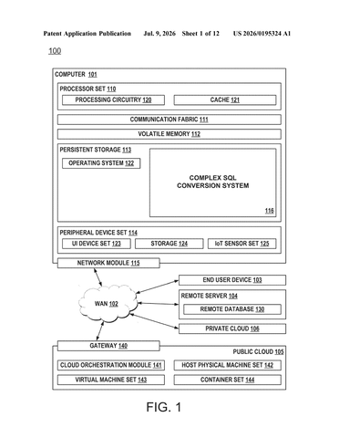 IBM Patents a System That Turns Plain-English Questions Into Database Queries patent drawing, sheet 1