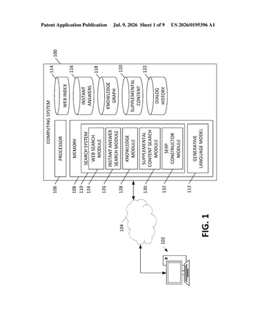 Microsoft Files Patent for Search Toggling Between AI Chat and Web Results patent drawing, sheet 1