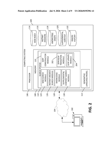 Microsoft Files Patent for Search Toggling Between AI Chat and Web Results patent drawing, sheet 2
