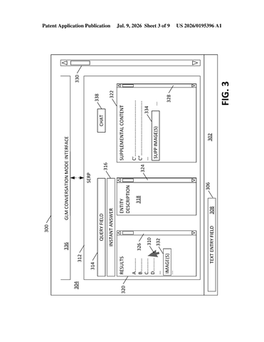 Microsoft Files Patent for Search Toggling Between AI Chat and Web Results patent drawing, sheet 3