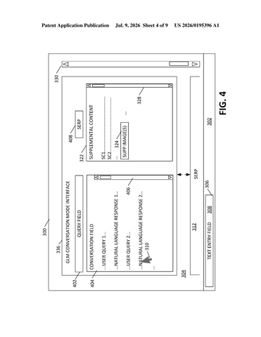 Microsoft Files Patent for Search Toggling Between AI Chat and Web Results patent drawing, sheet 4