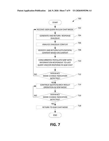 Microsoft Files Patent for Search Toggling Between AI Chat and Web Results patent drawing, sheet 7