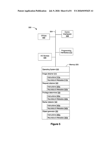 Apple Patent Seeks to Restrict AI 3D Model Creation Using Copyright Markers patent drawing, sheet 8