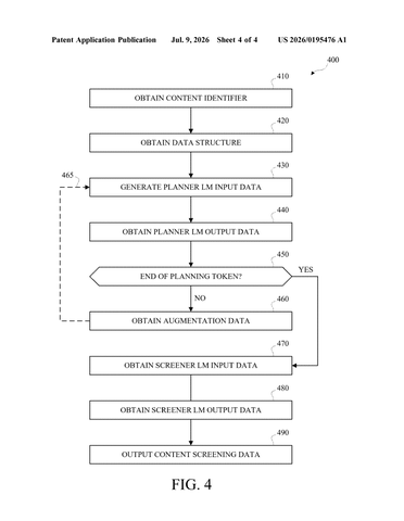 Google Patents a Content Moderation System That Looks Up Live Context Before Acting patent drawing, sheet 4