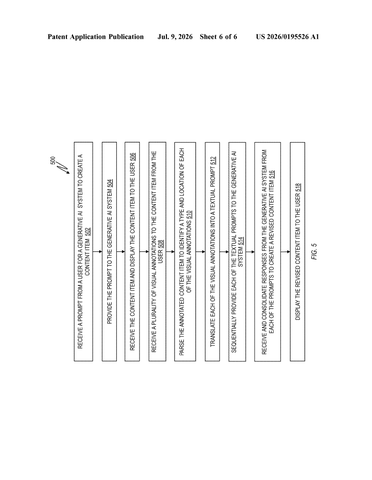 IBM Patents a Way to Edit AI-Generated Content by Drawing on It patent drawing, sheet 6