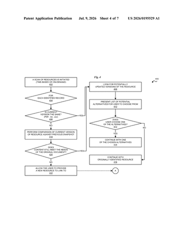 IBM Patents an AI That Finds and Fixes Dead Links Before Anyone Notices patent drawing, sheet 4