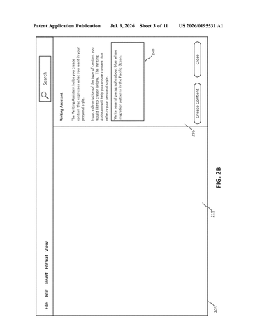 Microsoft Patents an AI That Learns Your Writing Voice From Your Own Documents patent drawing, sheet 3