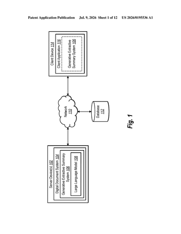 Adobe Patents AI System That Corrects Its Own Document Summaries Through Self-Feedback patent drawing, sheet 1