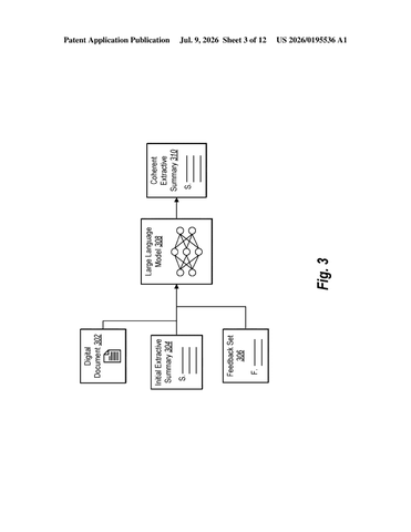 Adobe Patents AI System That Corrects Its Own Document Summaries Through Self-Feedback patent drawing, sheet 3