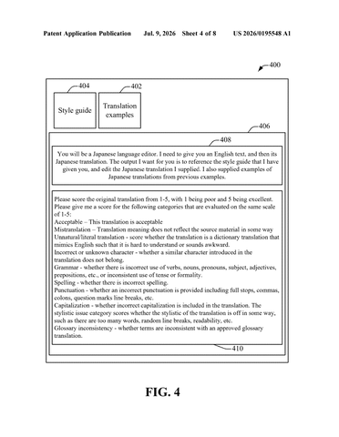 Disney Patents an AI Translation System That Keeps Rewriting Until It Gets It Right patent drawing, sheet 4