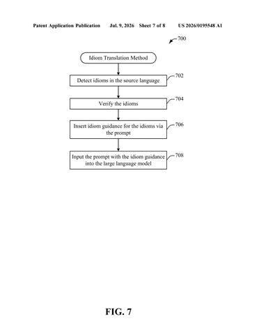 Disney Patents an AI Translation System That Keeps Rewriting Until It Gets It Right patent drawing, sheet 7