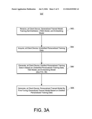 Google Patent Enables On-Device AI Learning Without Storing Real User Data patent drawing, sheet 3