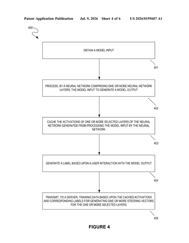 Google Patent: AI Learns From User Reactions While Keeping Data On-Device patent drawing, sheet 4