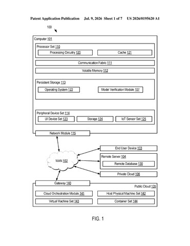 IBM Patent: Tracing AI Reasoning Paths to Detect Corrupted Trained Models patent drawing, sheet 1