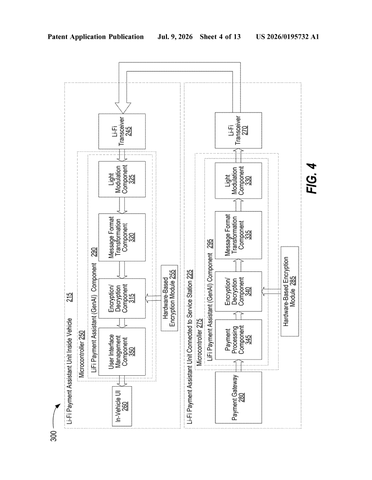 IBM Patents a System That Pays for Services by Flashing Data Through Your Car’s Lights patent drawing, sheet 4