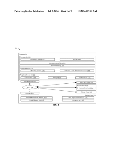 IBM Patents an AI System That Reads Bank Transactions to Find Forgotten Investments patent drawing, sheet 1