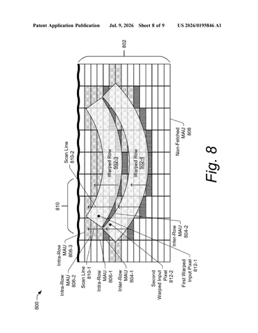 Google Patent Filing Targets Memory Efficiency in Lens Distortion Correction Systems patent drawing, sheet 8