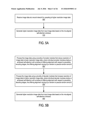 Nvidia Patents an AI Upscaling Method That Looks at Images from Overlapping Angles patent drawing, sheet 5