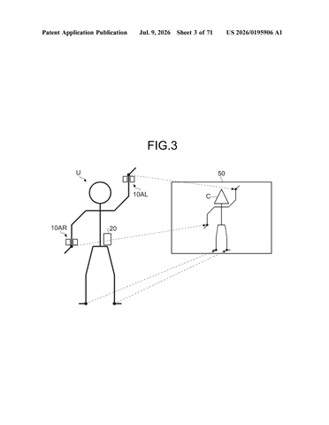 Sony Patents a System of Body-Worn Cameras That Track Your Own Skeleton patent drawing, sheet 3