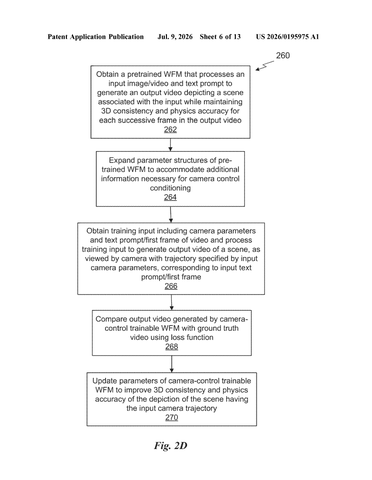 Nvidia Patent Enables Precise Camera Path Control in AI Video Generation patent drawing, sheet 6