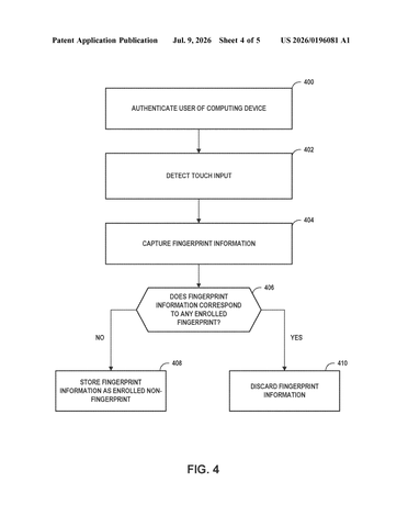 Google’s New Patent Teaches Your Phone to Recognize a Knuckle Tap as Yours patent drawing, sheet 4