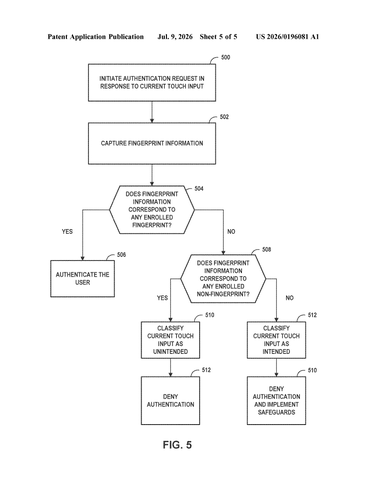 Google’s New Patent Teaches Your Phone to Recognize a Knuckle Tap as Yours patent drawing, sheet 5